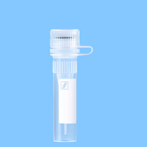 Microtube 0,5 ml PP fond conique à jupe aplat blanc bouchon attaché vissé PCR Performance testé x 1000