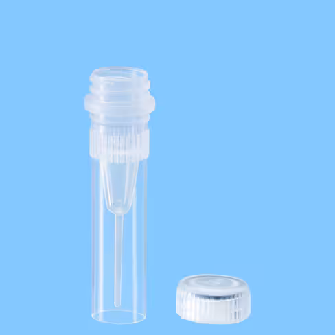 Microtube 0,5 ml PP fond conique à jupe bouchon à visser x 5000
