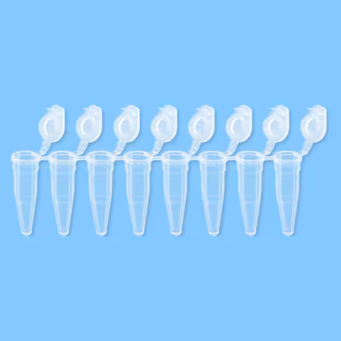 Barrette 8 tubes PCR 0,2 ml Multiply µStripPro bouchons attachés x 480
