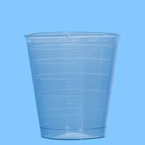 Gobelet 30 ml PP gradué bleu x 3750