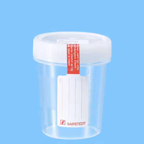 Flacon 100 ml PP stérile étiquette d inviolabilité gradué x 200