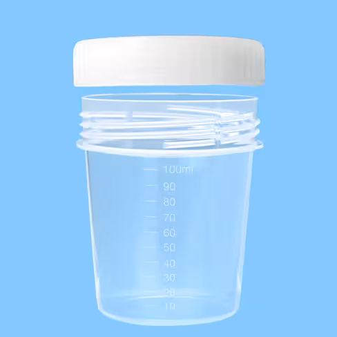 Flacon 100 ml PP gradué avec bouchon à visser x 250