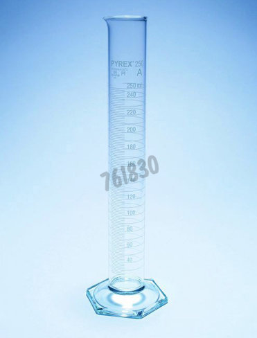 Eprouvette à bec graduée blanc pied hexagonal classe A Pyrex 1000 ml x 2