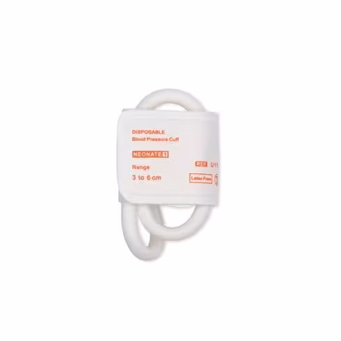 Brassard PNI néonatal - 3 à 6 cm (taille 1) - sans latex - connecteur BP12 - 1 pack de 50 brassards