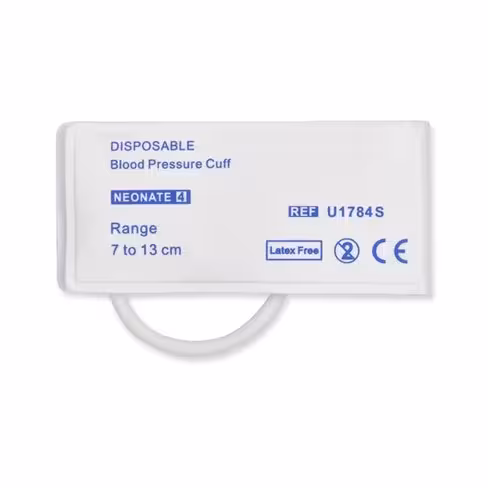 Brassard PNI néonatal - 7 à 13 cm (taille 4) - sans latex - connecteur BP12 - 1 pack de 50 brassards