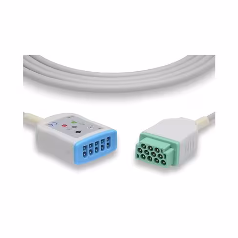 Câble tronc IEC 5 voies - pour moniteur GE Healthcare Dash - l. 2,5 m - 1 pack de 10 câbles