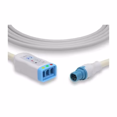 Câble tronc IEC 3 voies - pour moniteur Drager SC6000 - l. 2,5 m - 1 pack de 10 câbles