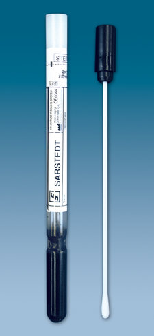 Ecouvillon + milieu de transport Amiès + charbon, tige plastique stérile x 500