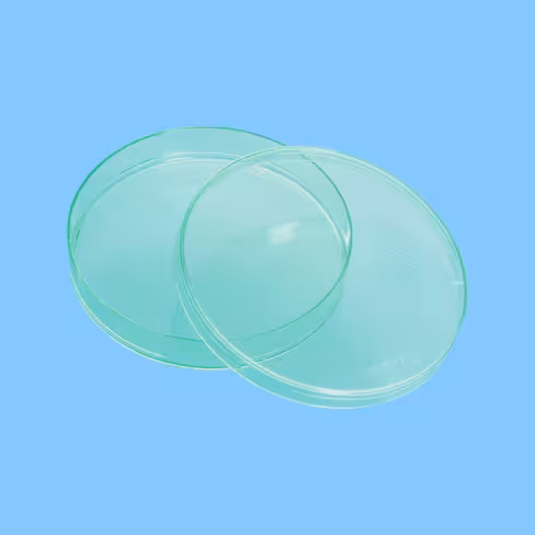 Boîte de Pétri Ø 90 mm avec ergots stérile machine verte x 480