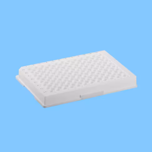 Microplaque 96 puits blanche fond plat pour ELISA fixation moyenne x 50