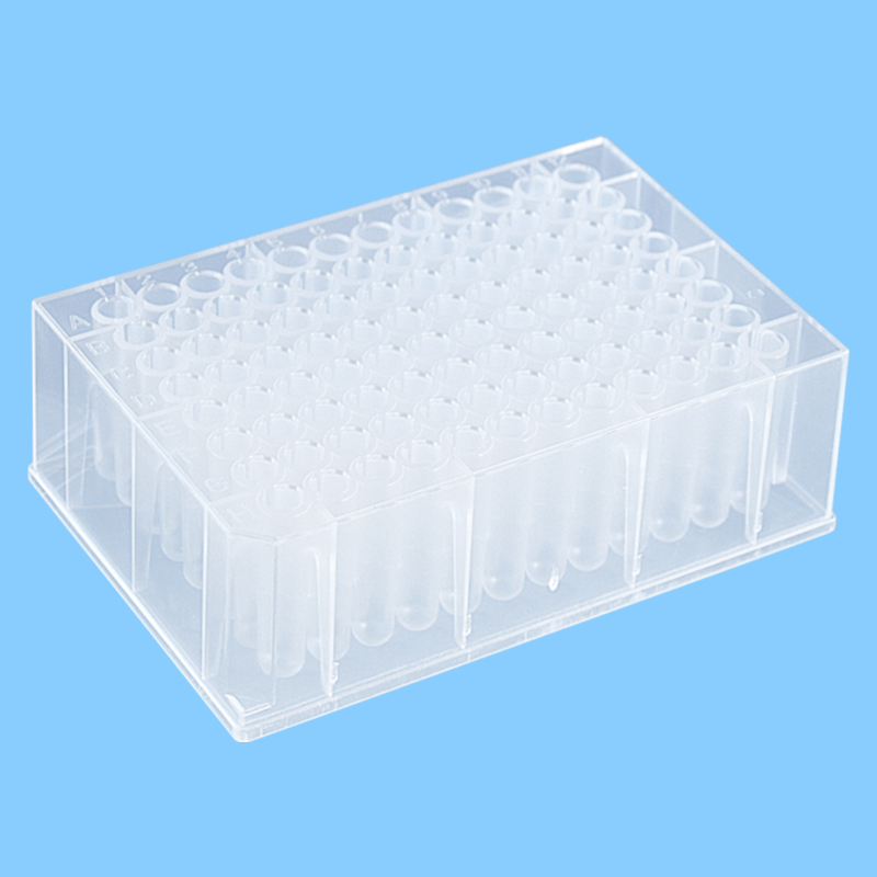Plaque mega block 96 puits fond rond 1,2 ml PS x 32