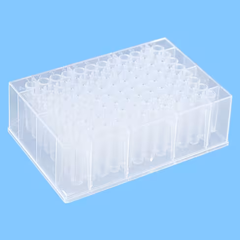 Plaque mega block 96 puits fond rond 1,2 ml PS x 32