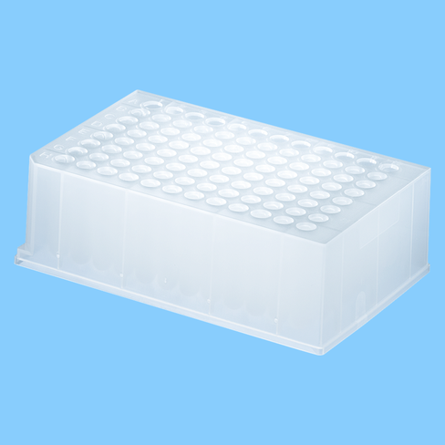 Plaque Mega Block 96 puits fond rond 1,2 ml PP x 32