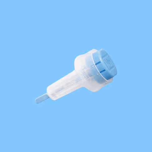 Lancette de sécurité Mini 28 G profondeur 1,6 mm bleue x 1200