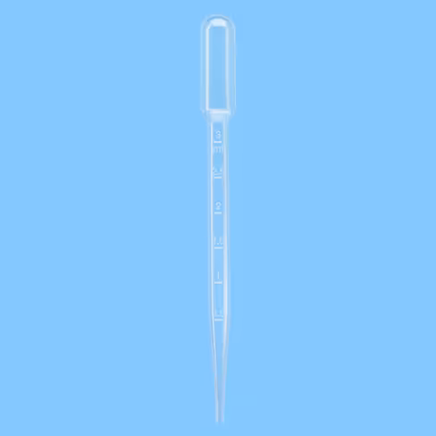 Pastette 3 ml 155 mm goutte de 35 à 55 µl emballage unitaire stérile x 840