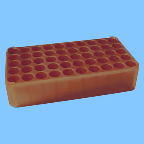 Portoir Ø 17 marron 50 trous pour tubes Ø 17 mm