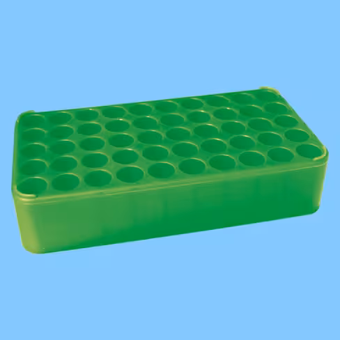 Portoir vert 50 trous pour tubes Ø 17 mm