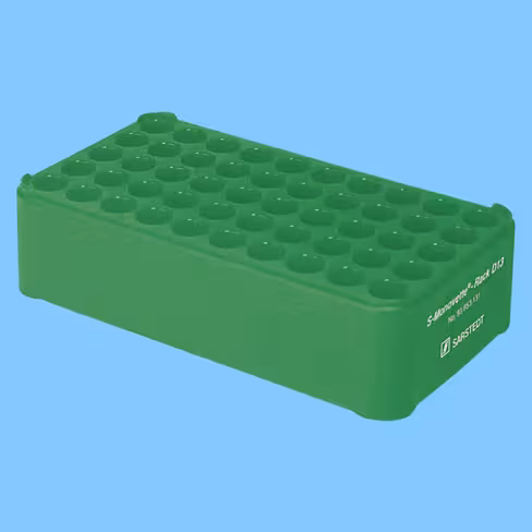 Portoir Ø 13 vert 50 trous pour tubes Ø 13 mm