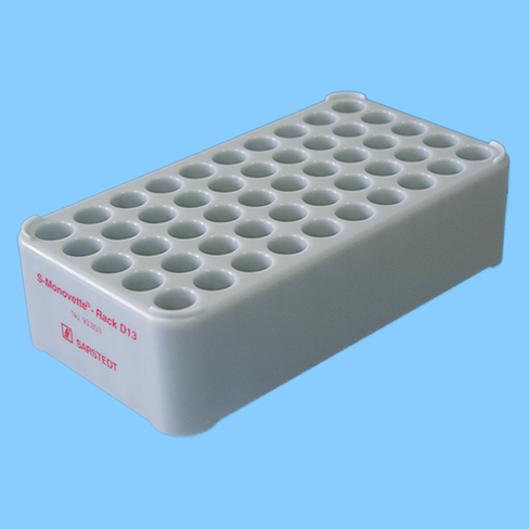 Portoir Ø13 gris 50 trous pour tubes Ø 13 mm