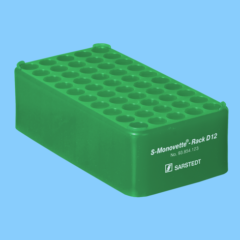 Portoir Ø 12 vert 50 trous pour tubes Ø 12 mm