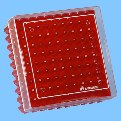 Boîte Cryobox pour stockage de 100 cryotubes 1 - 2 ml - rouge x 5