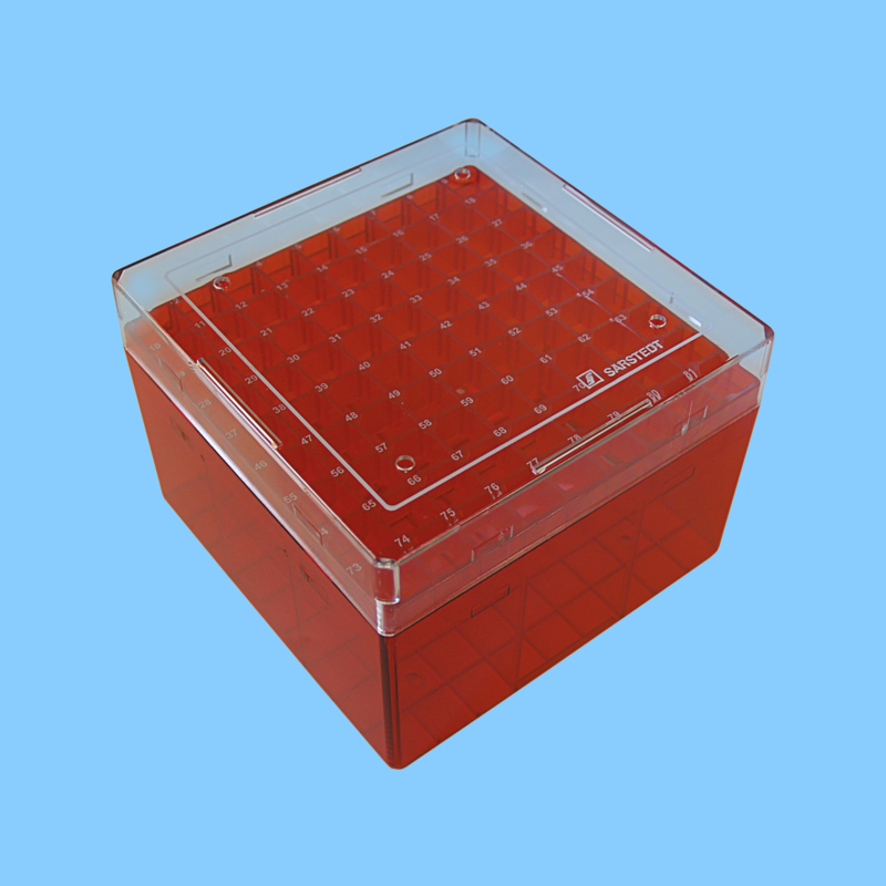 Boîte Cryobox pour stockage de 81 cryotubes 3 à 5 ml - rouge x 20
