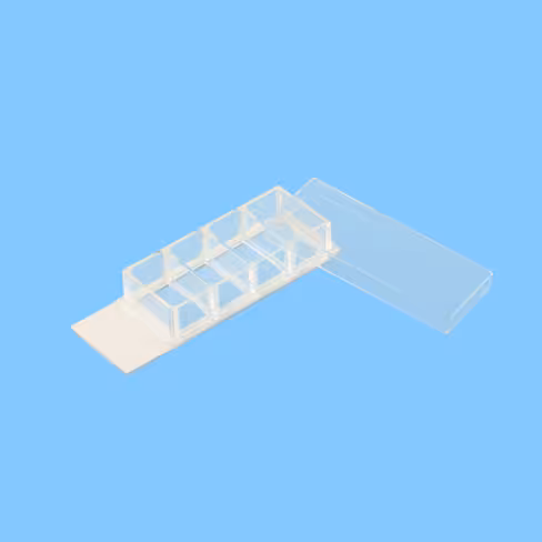 Chambre de culture 4 puits Lumox sur lame détachable x 96