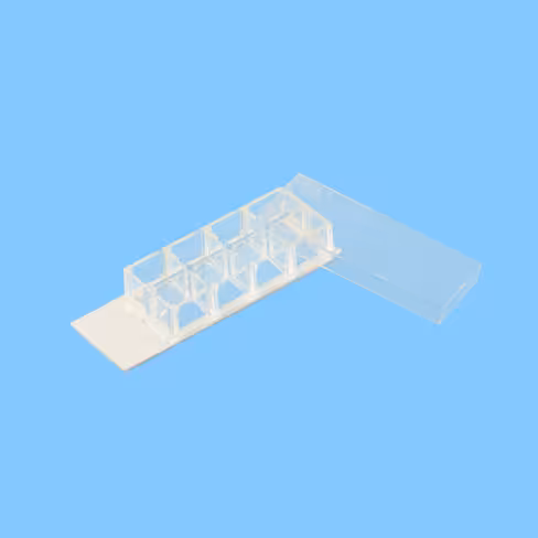 Chambre de culture 8 puits Lumox sur lame détachable x 96