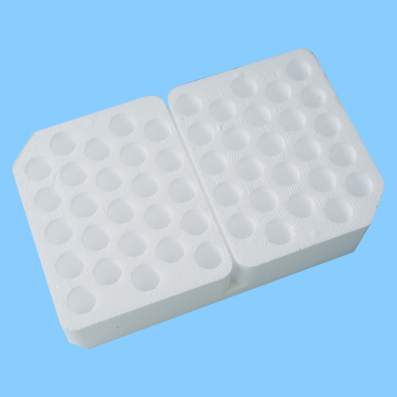 Boîte styropore pour 50 tubes Ø max 17 mm x 21