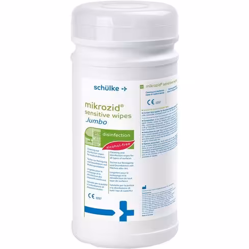 Lingette désinfectante MIKROZID® Sensitive, 20 x 20 cm, sans alcool, en boîte x 200