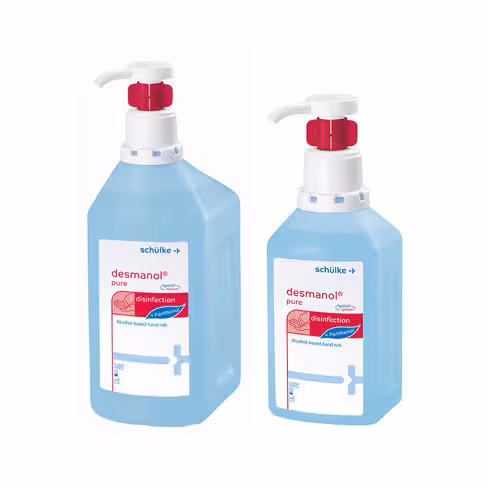 Solution hydroalcoolique DESMANOL® PURE avec pompe, 1 litre