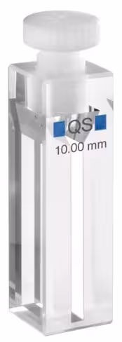 Micro-cuve 115F-QS Cuve à fluorescence en verre de quartz haute pureté Suprasil avec bouchon en PTFE
