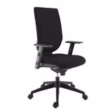 Fauteuil de bureau Tertio S - tissu noir panthère 009 - roulette pour sol dur