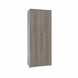 Armoire mélaminé Léandre Manager - h. 215,8 x l. 86 cm - 4 tablettes métal - portes battantes