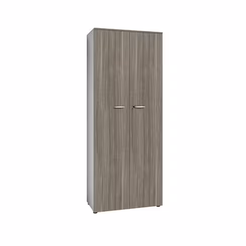 Armoire mélaminé Léandre Manager - h. 215,8 x l. 86 cm - 4 tablettes métal - portes battantes