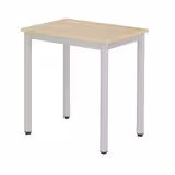 Table Carélie - 70 x 50 cm - stratifié - hêtre miel/gris alu - taille 6 - lot de 2