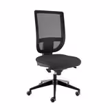 Chaise de bureau Tertio S - assise tissu gris anthracite 172 - dossier résille noir - roulettes sol dur