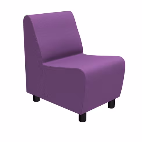 Chauffeuse droite Yola II - textile enduit imprimé - patins polypropylène noir