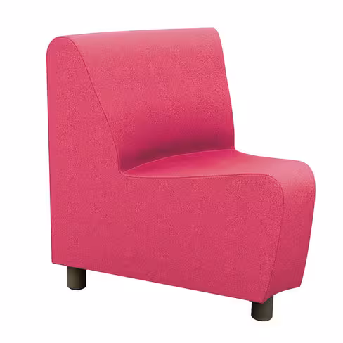 Chauffeuse angle 45° Yola II - textile enduit imprimé - patins polypropylène noir