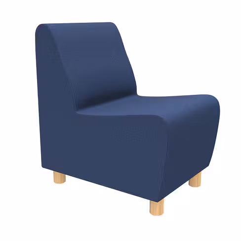 Chauffeuse droite Yola II - textile enduit imprimé - patins bois