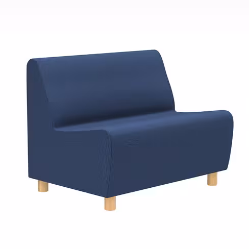 Banquette 2 places Yola II - textile enduit imprimé - patins bois
