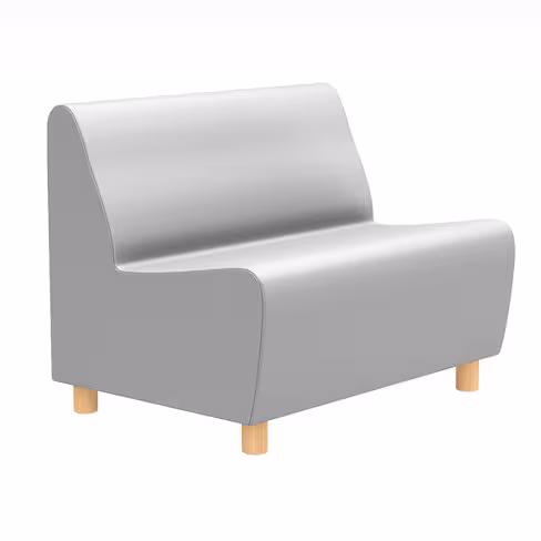 Banquette 2 places Yola II - textile enduit grainé - patins bois