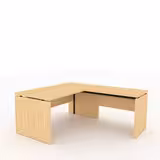 Bureau droit Amphitéo - l. 160 x pr. 80 cm + retour sur pied l. 100 x pr. 60 cm