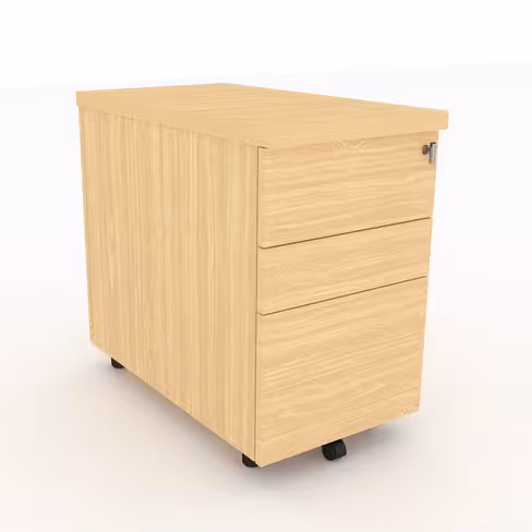 Caisson hauteur bureau Amphitéo - 2 tiroirs plats et 1 tiroir dossiers suspendus - pr. 80 cm