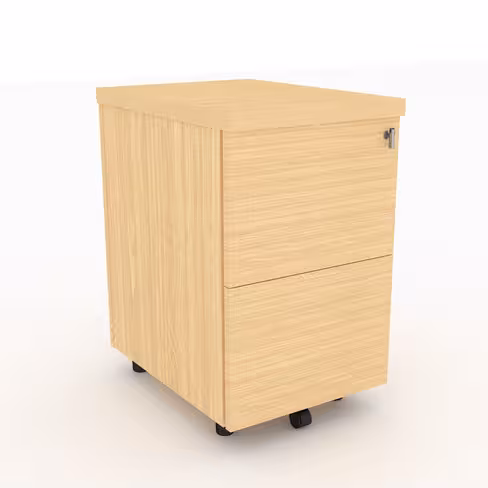 Caisson hauteur bureau Amphitéo - 2 tiroirs dossiers suspendus - pr. 60 cm