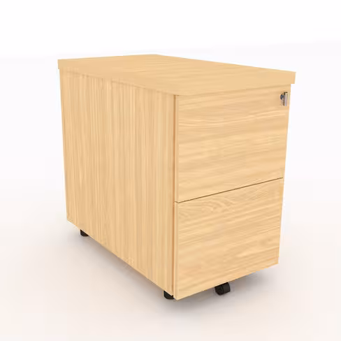 Caisson hauteur bureau Amphitéo - 2 tiroirs dossiers suspendus - pr. 80 cm