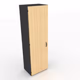 Vestiaire mélaminé placage bois Amphitéo - h. 197 x l. 60 cm - 1 porte battante