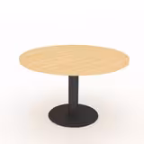 Table de réunion ronde 4 places Amphitéo - piétement central