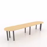 Table de réunion oblongue 10 places Amphitéo - 8 pieds