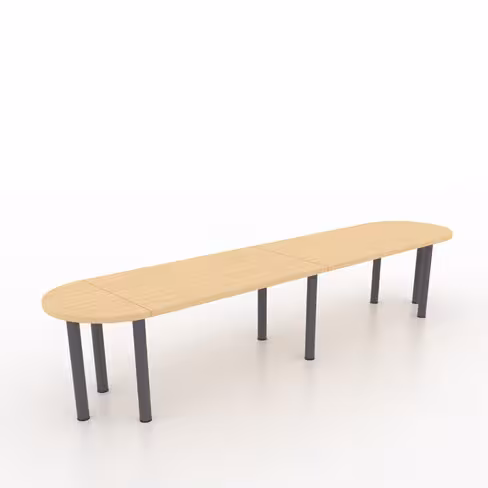 Table de réunion oblongue 10 places Amphitéo - 8 pieds